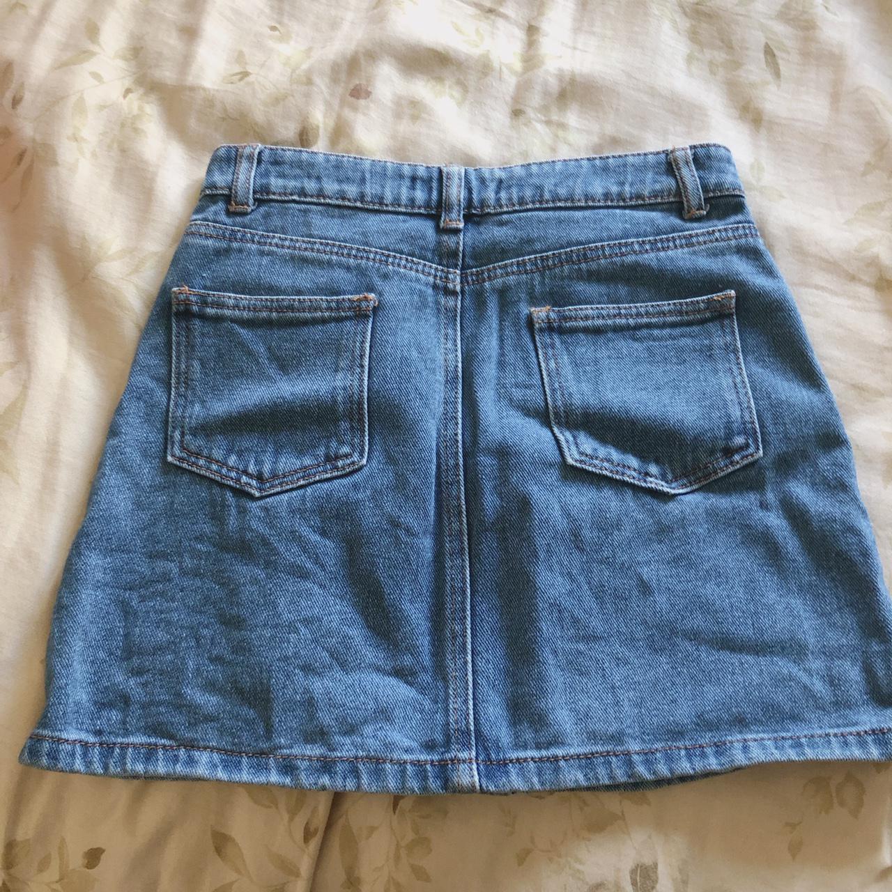 High waisted denim skirt! A true staple for any... - Depop