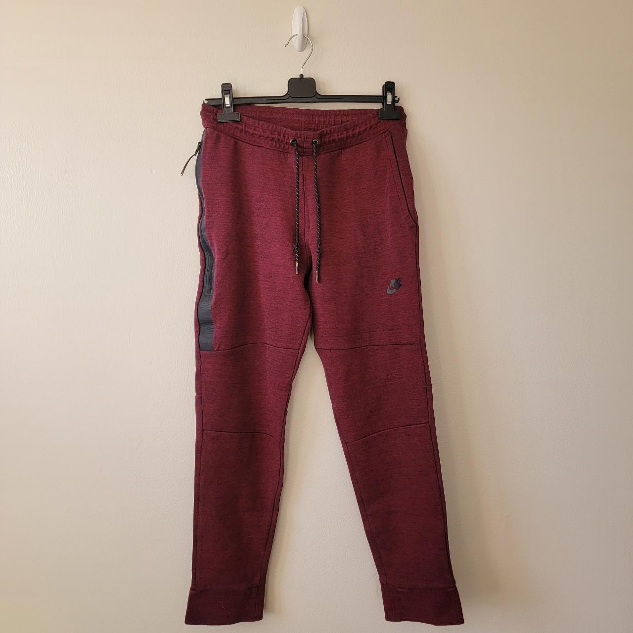 Nike Men's Red and Burgundy Joggers-tracksuits | Depop