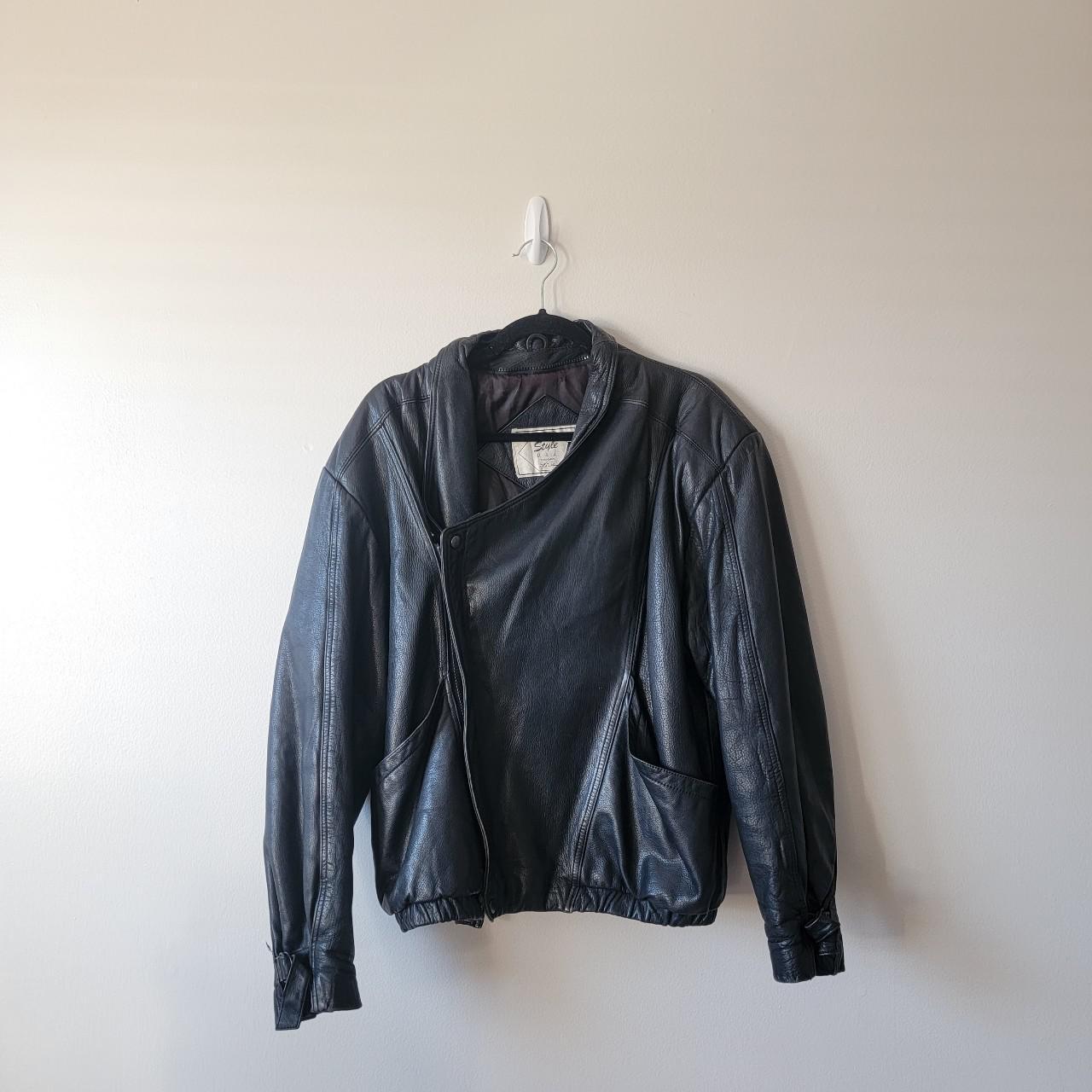 side zipper leather jacket