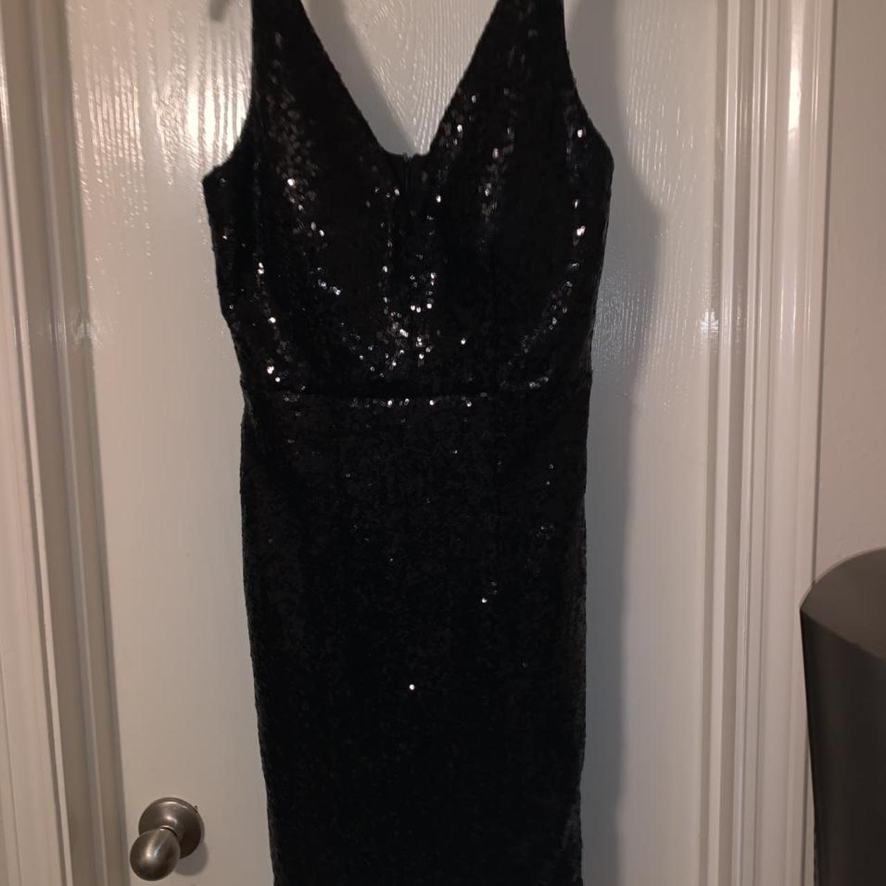 - black sequin homecoming dress - worn once for a... - Depop