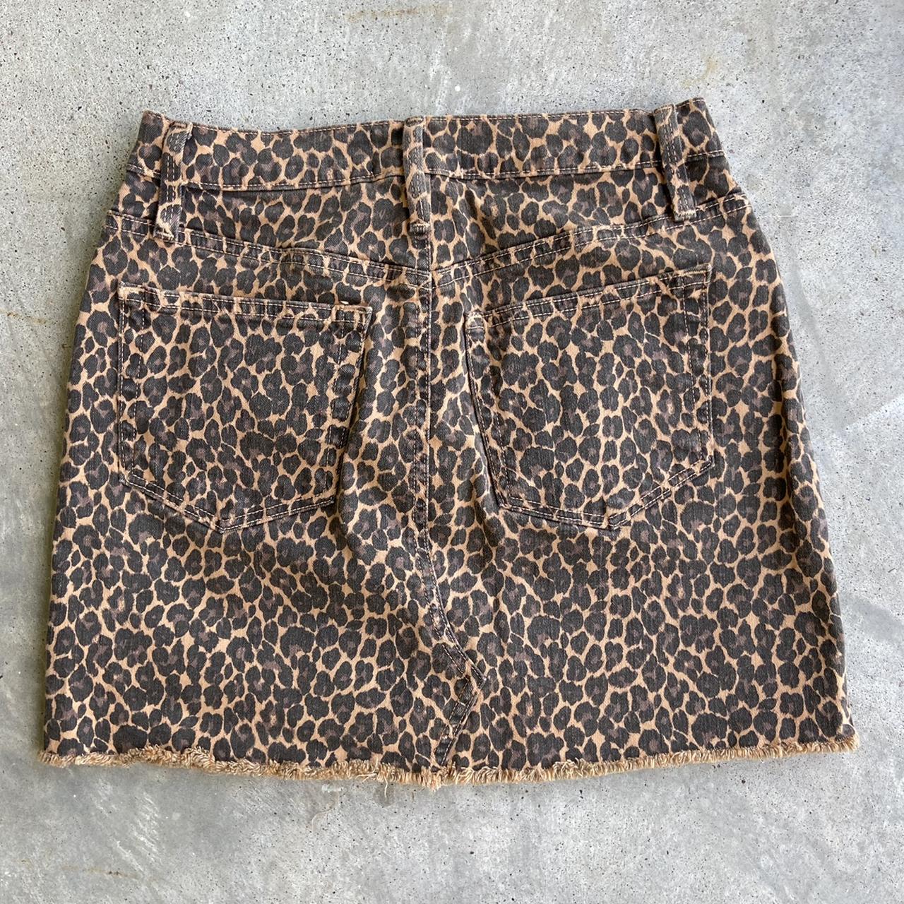 FRAME cheetah demin skirt Mini cheetah skirt Denim... - Depop