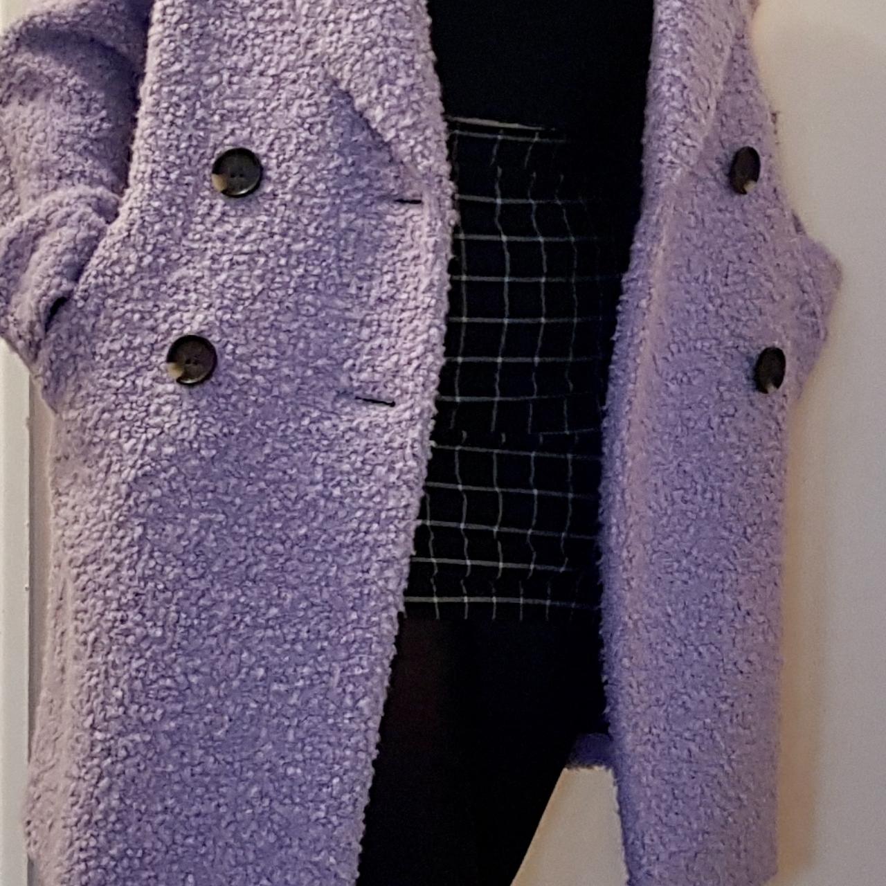 Lilac on sale boucle coat