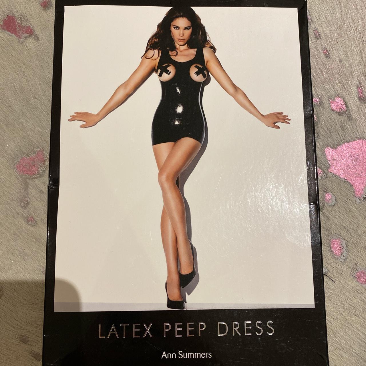 Ann summers black latex peep hole skin tight fitted... - Depop