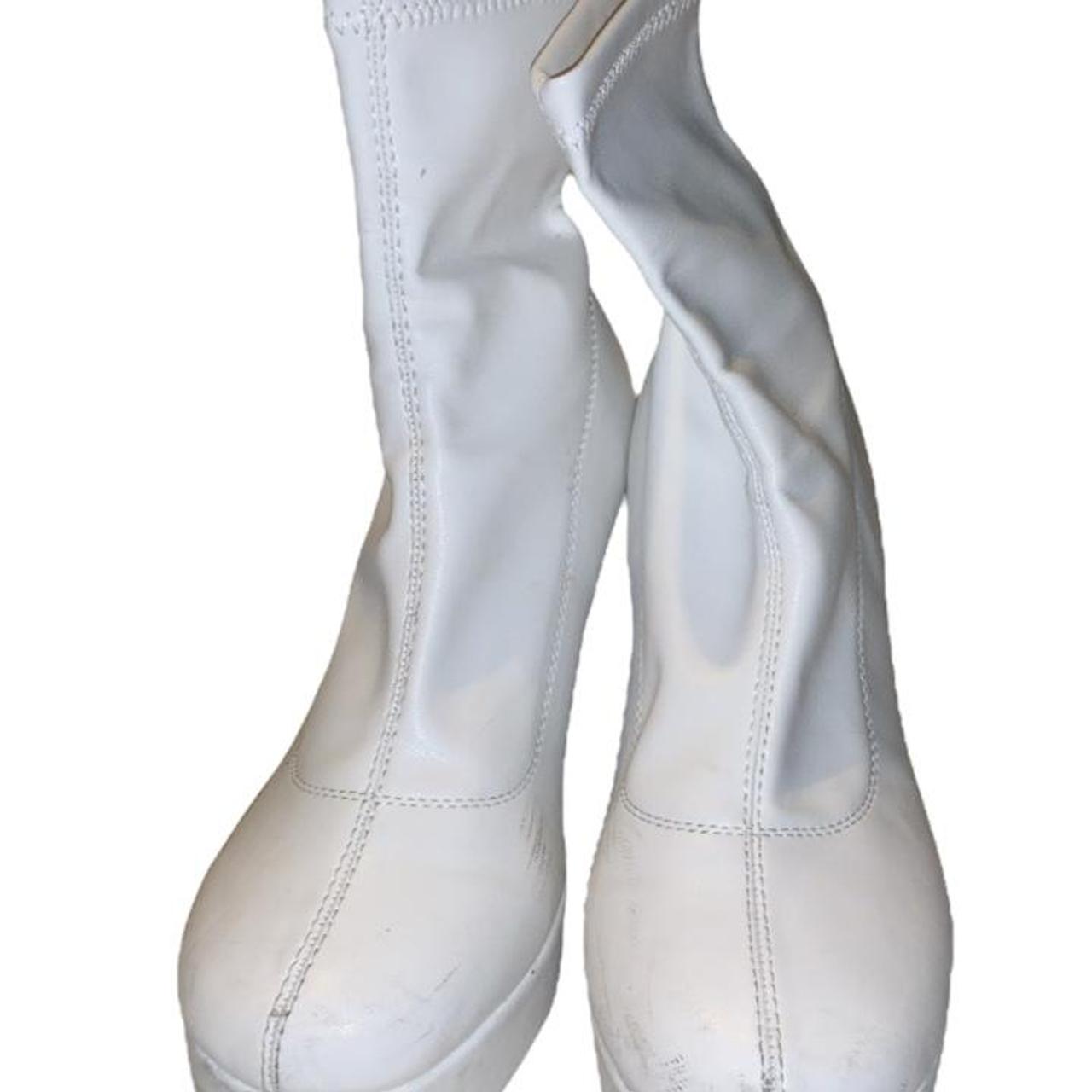 betts panama block heel platform sock boots Depop