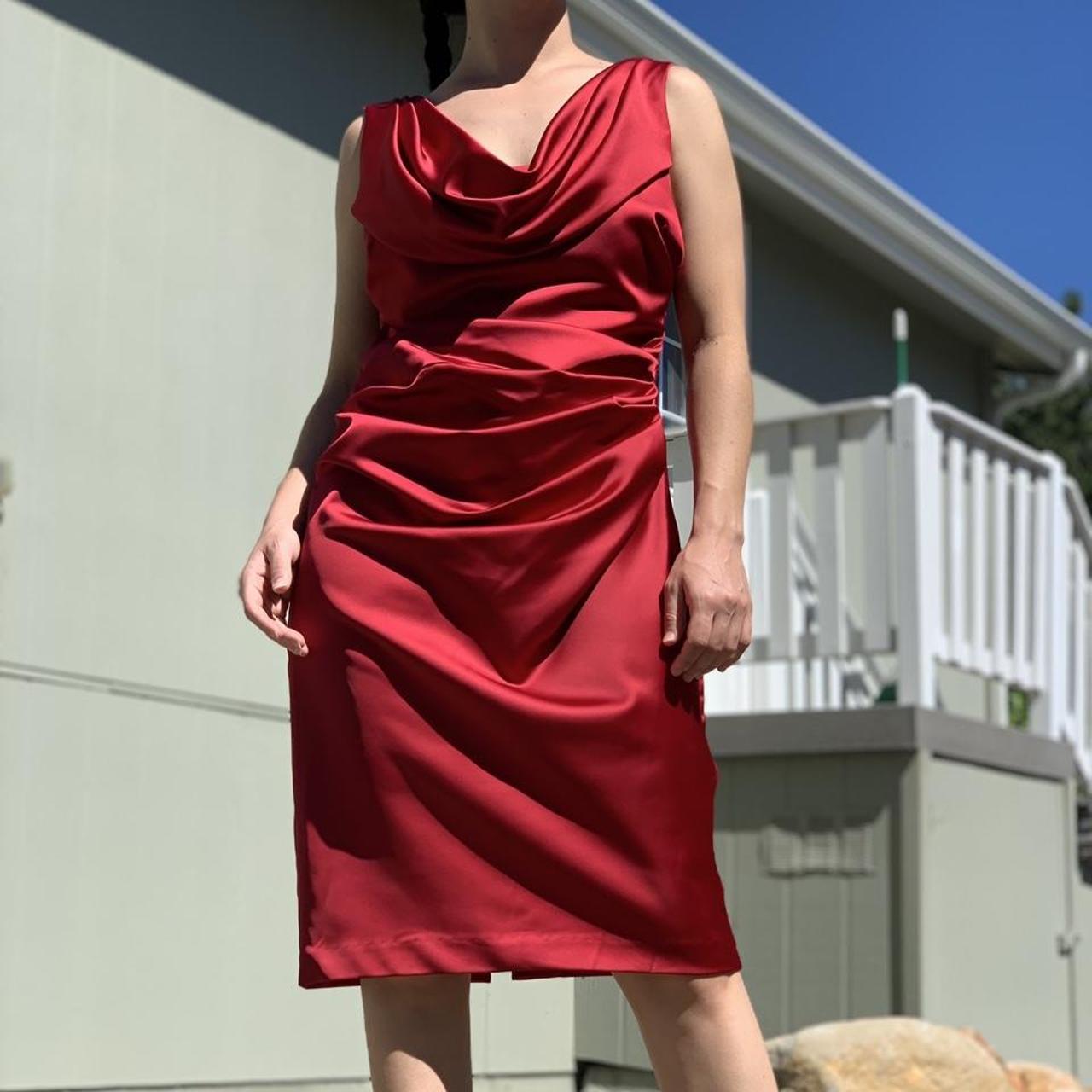 David's bridal 2024 red satin dress