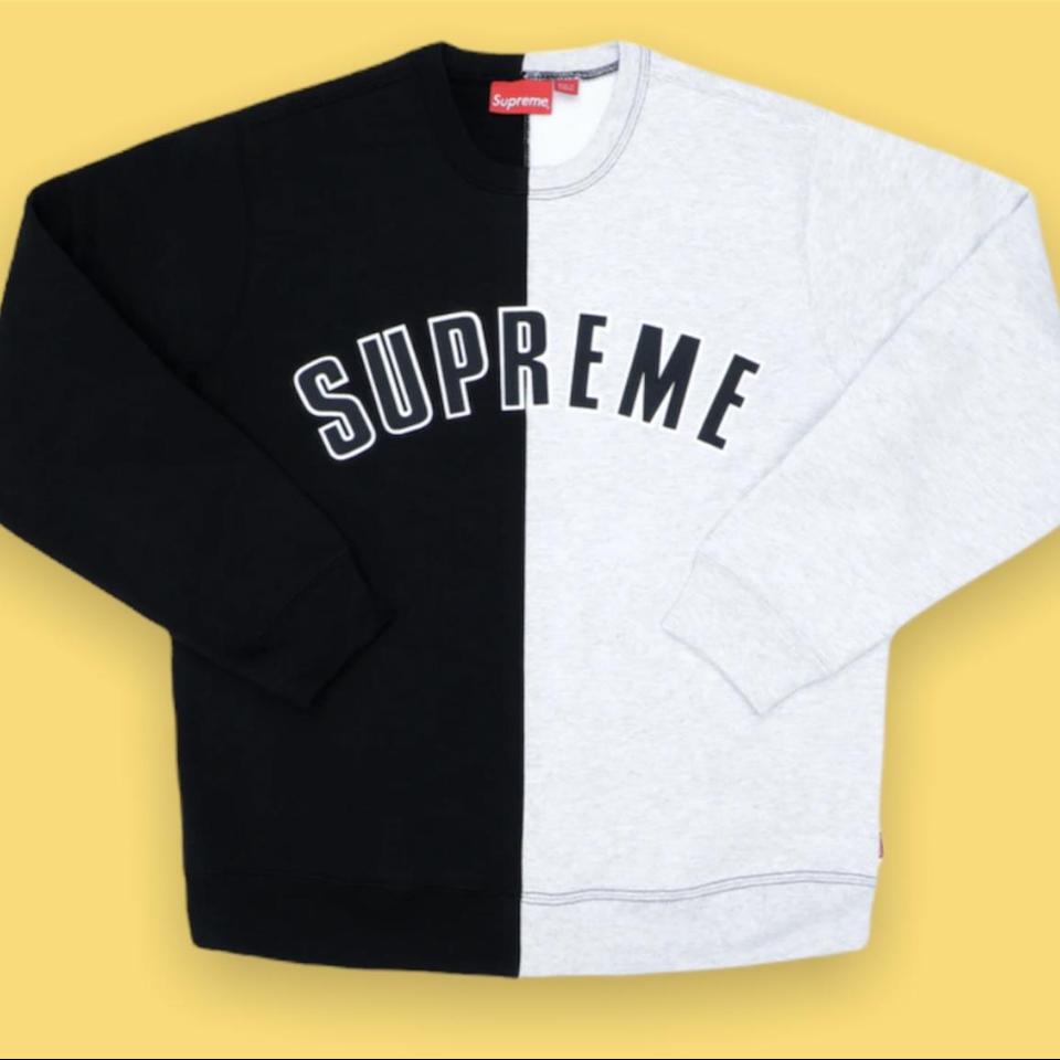 Supreme Split Crewneck Sweatshirt M Purchased Depop