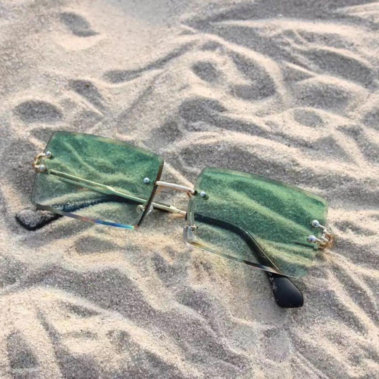 Women's Green Sunglasses Depop