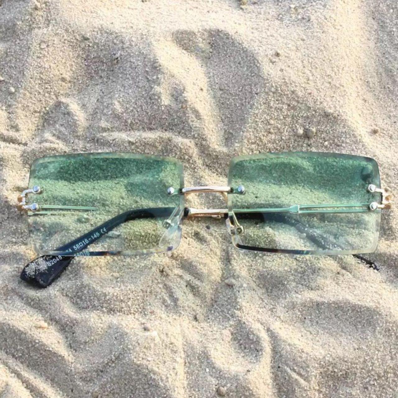 Women's Green Sunglasses Depop