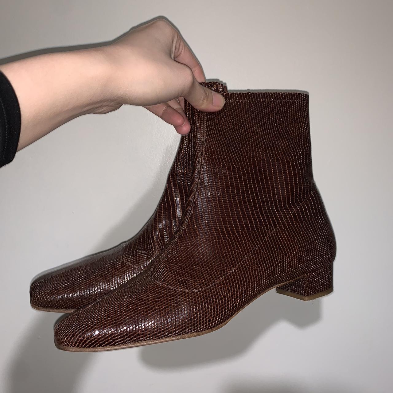 By Far este boots brown lizard embossed Depop