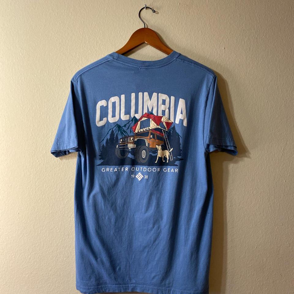 Columbia PFG Tee Teal double sided t shirt for the - Depop