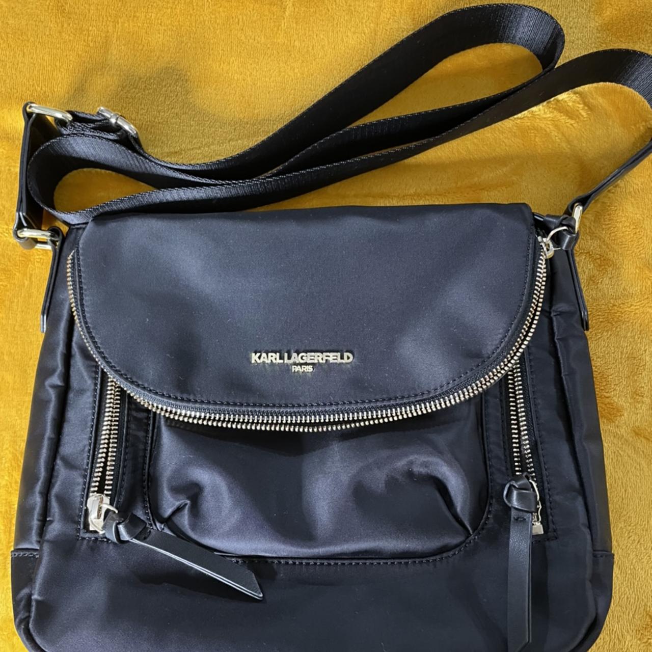 Karl Lagerfeld Paris Cara Nylon Messenger Crossbody... Depop