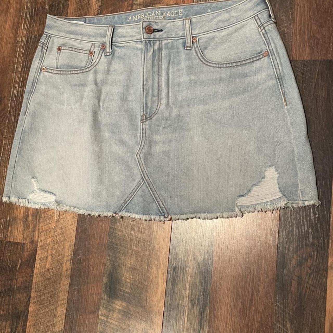 American eagle jean skirt size 14! Never worn.... - Depop