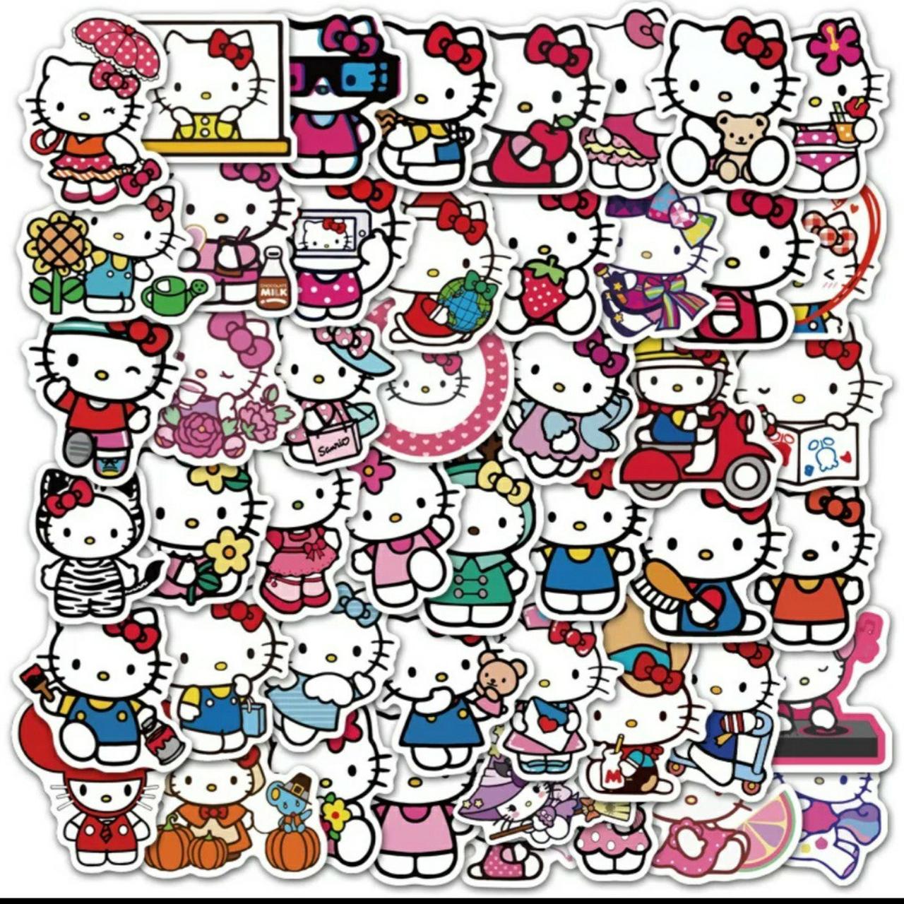 10pce 'Hello Kitty' PVC stickers. Great quality and... - Depop