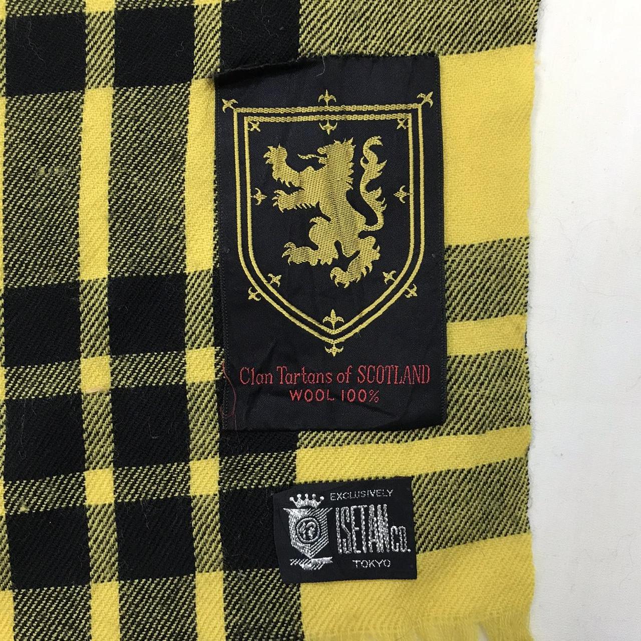 CLAN TARTANS Of on sale SCOTLAND Yellow Plaid Muffler Wool Scarf Isetan Tokyo