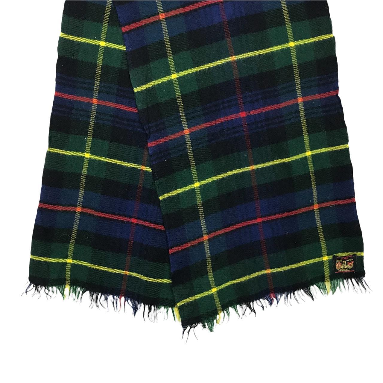 ROBERT BURNS 2024 SCARF Green Plaid Muffler Fringes Scarf Made in Scotland