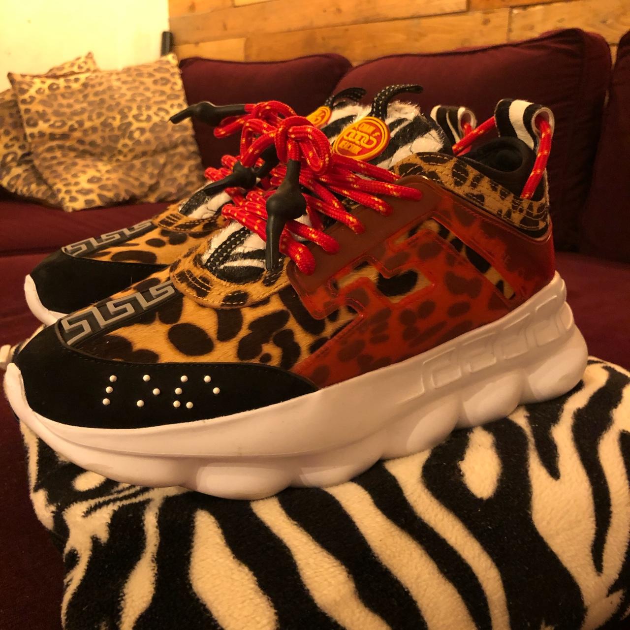 Versace cheetah discount print shoes