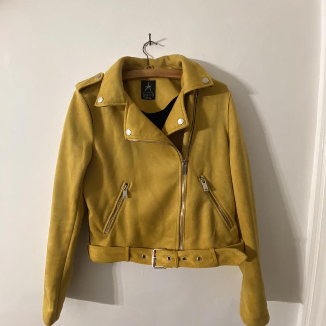 yellow biker jacket primark