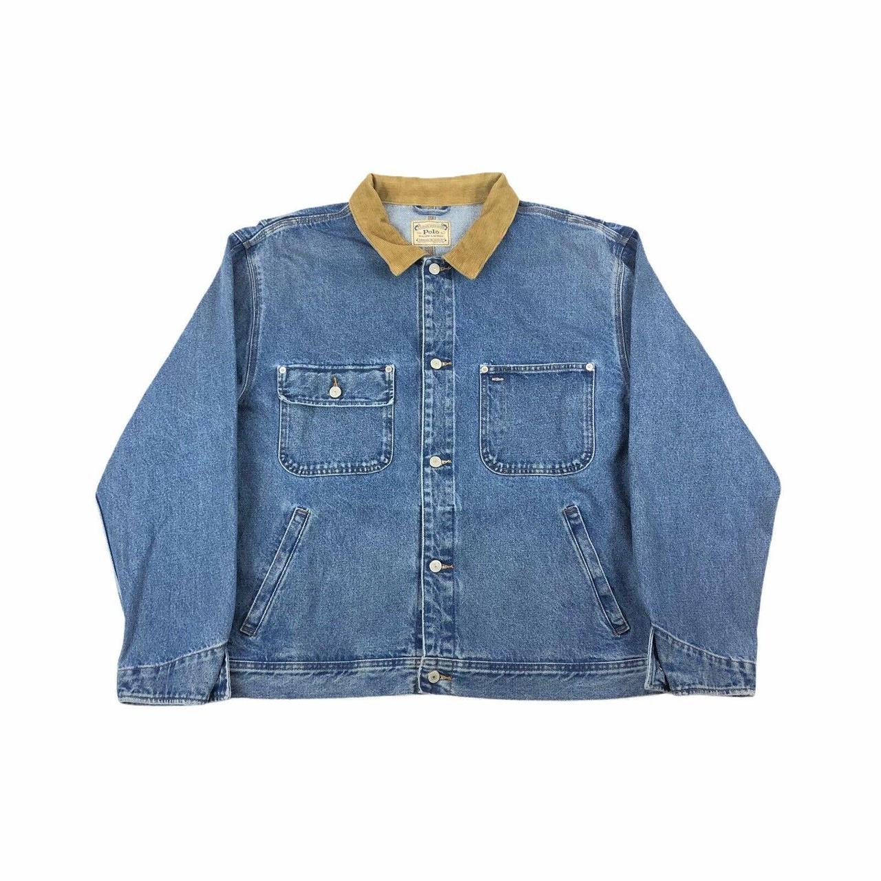 polo ralph lauren cord collar denim worker jacket