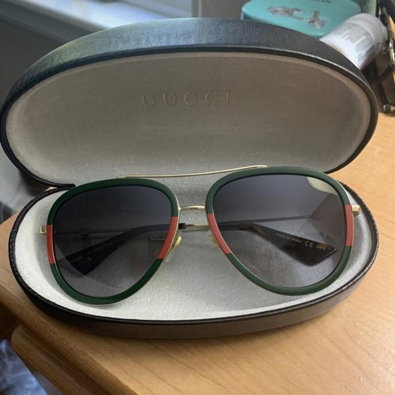 Gucci Red Velvet Sunglass Glasses Case Thank You - Depop