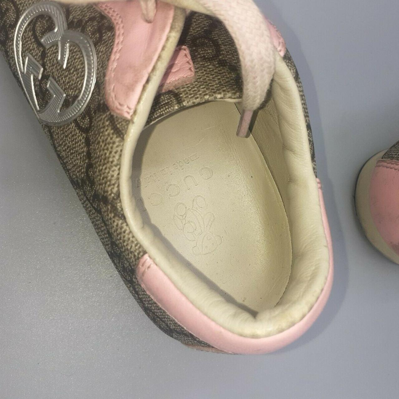 Gucci Women's Pink and Brown Trainers | Depop