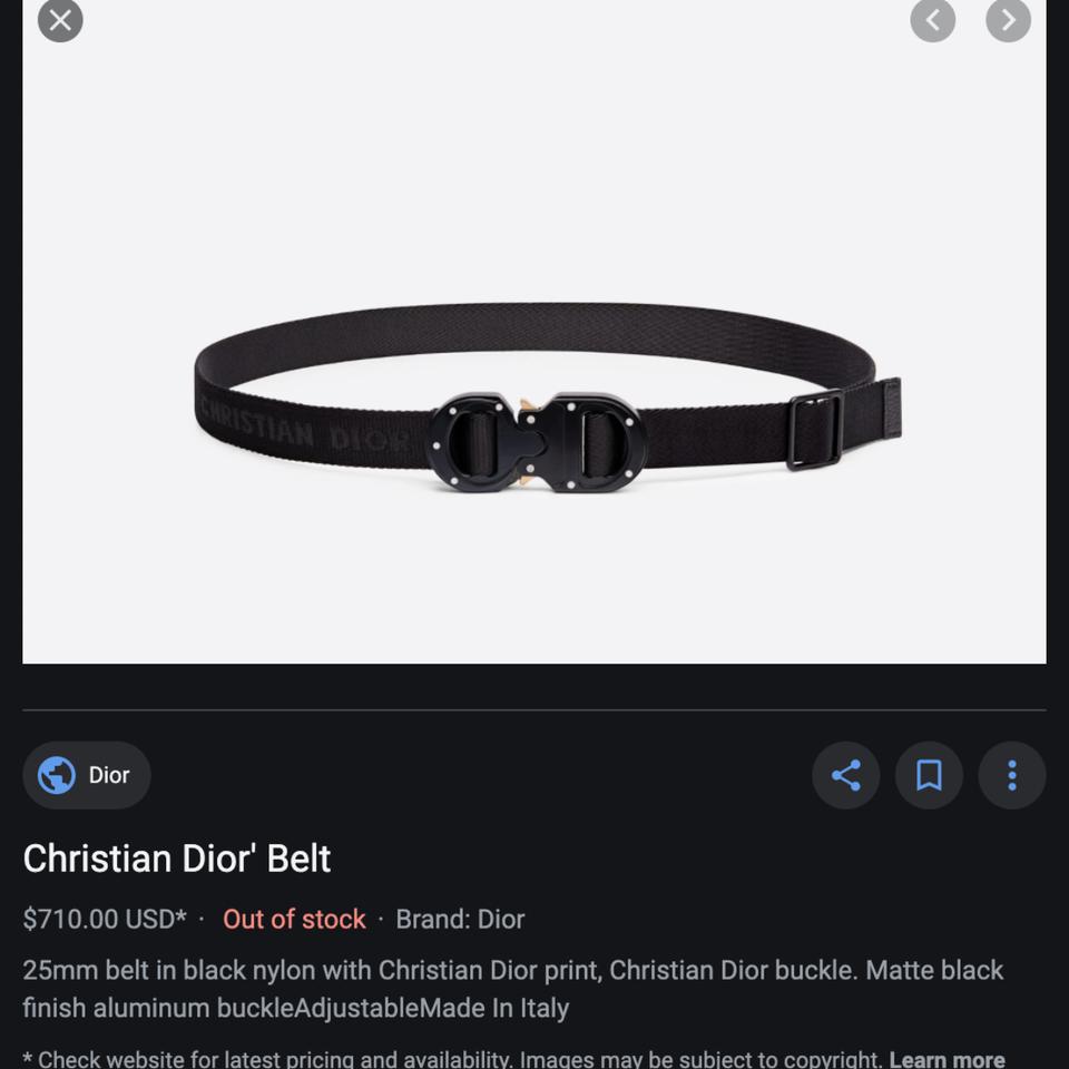 Dior 25mm Buckle Belt Release