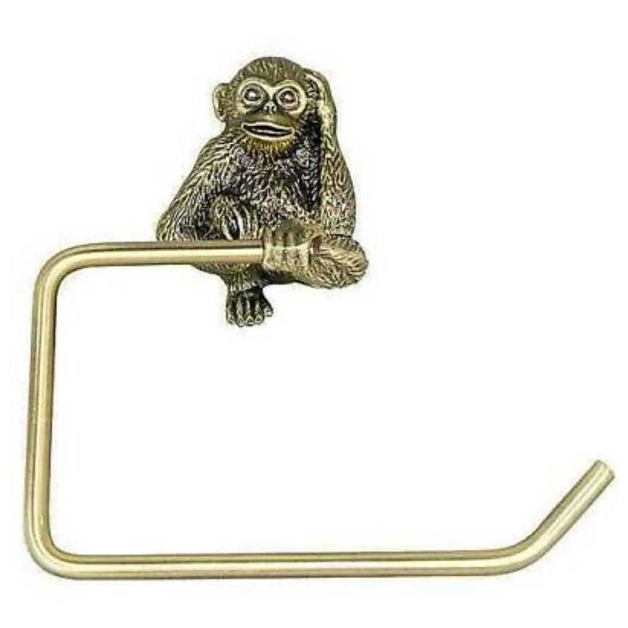 gold monkey toilet roll holder. Brand new... Depop