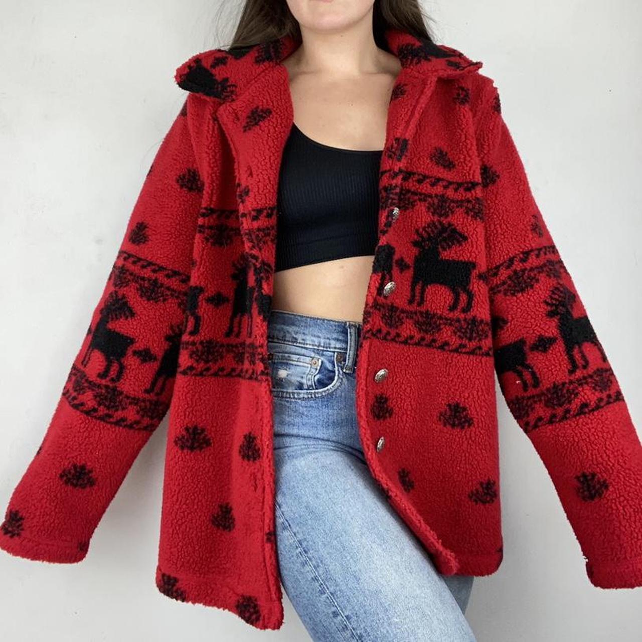 Women's Red and Black Jacket