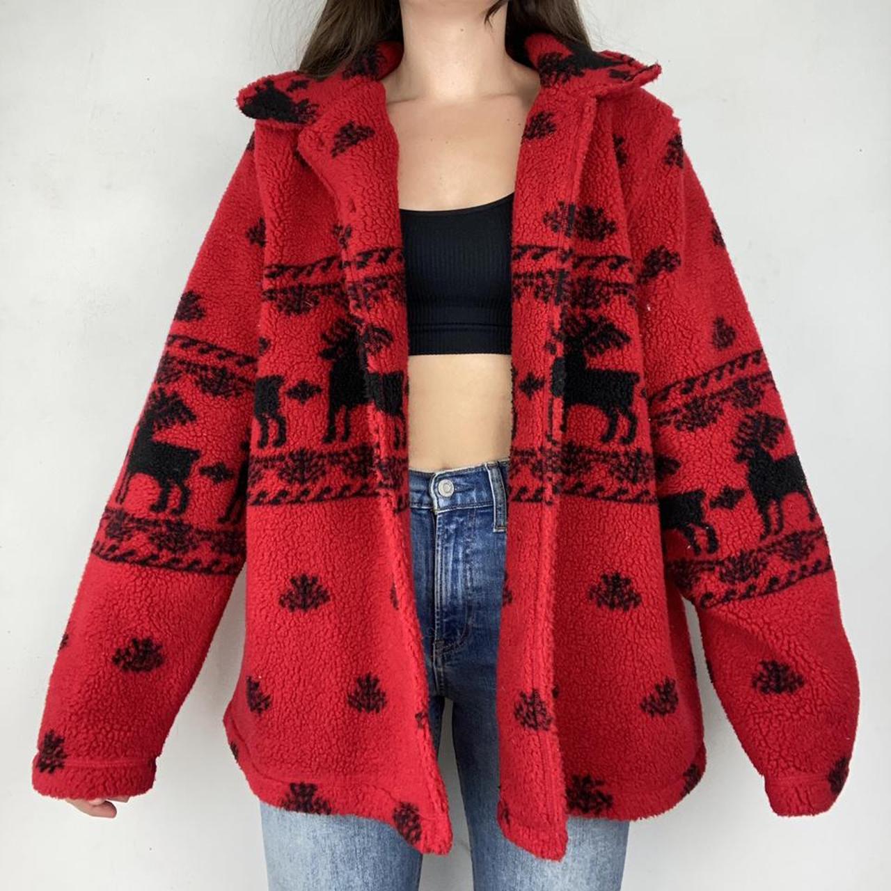 Women's Red and Black Jacket (3)