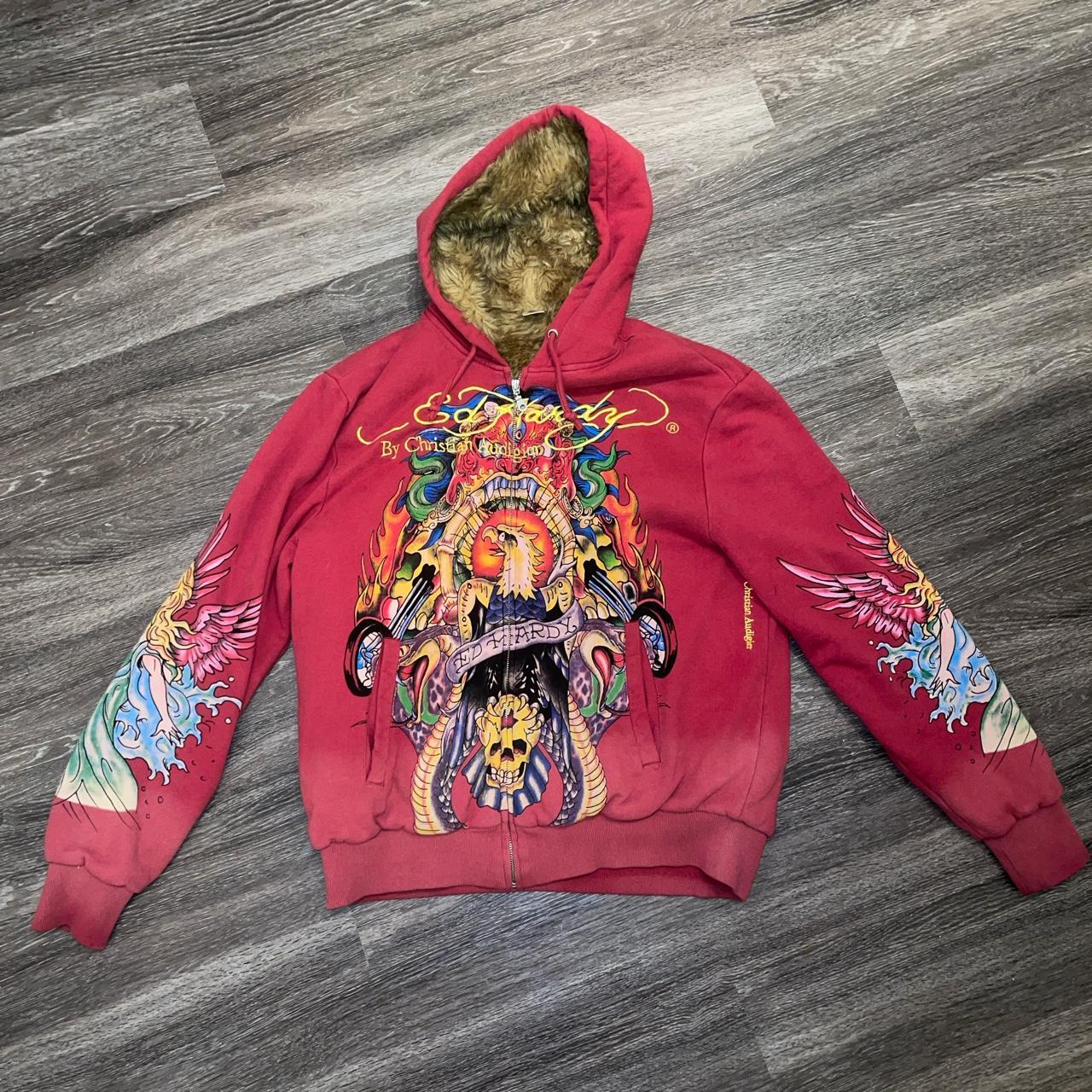 ed hardy fur jacket