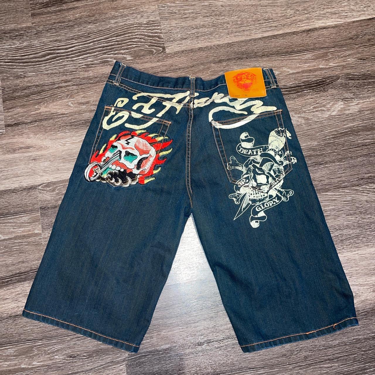 ed hardy jean shorts