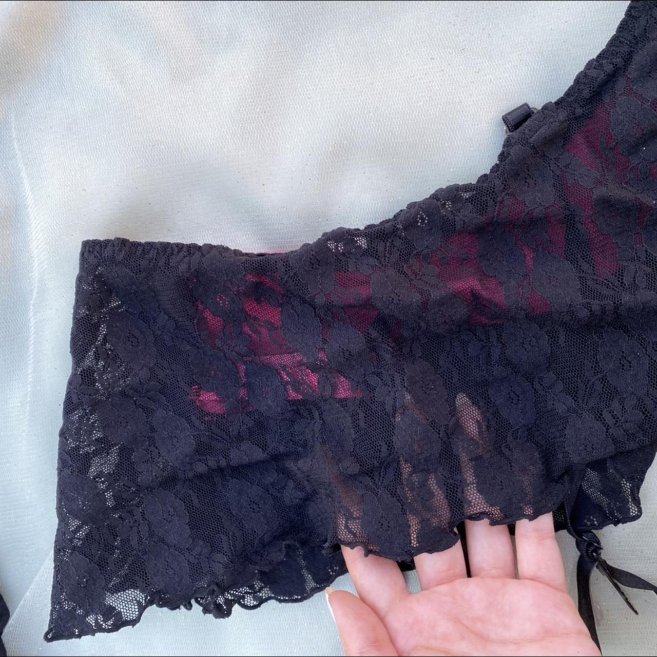Frederick's of Hollywood Women's Pink and Black Panties (2)