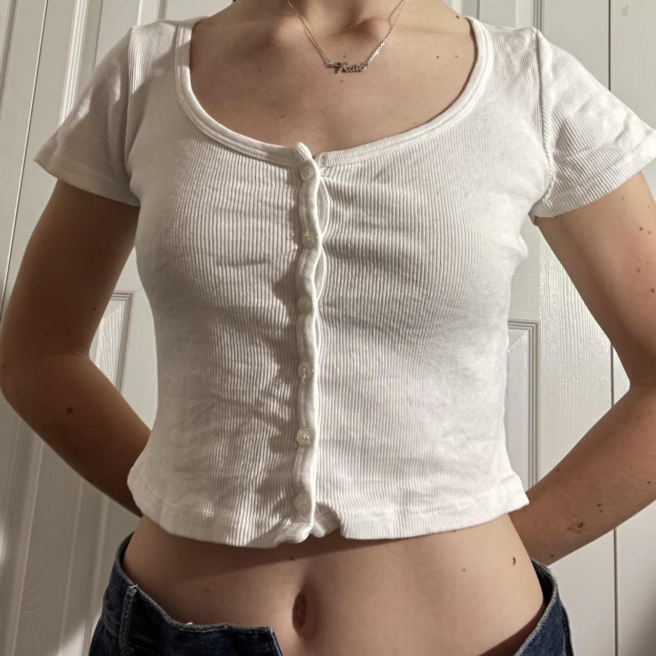 Brandy Melville White Zelly Top