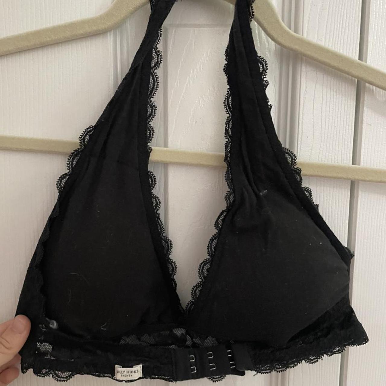 black velvety bralette from gilly hicks #bralette - Depop