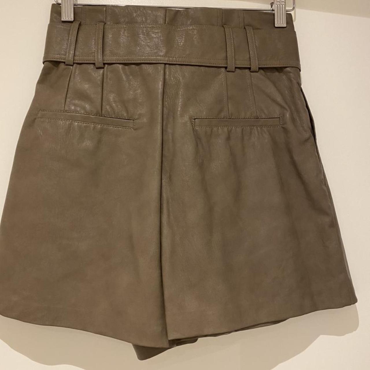 ZARA High waisted Faux Leather ‘Paperbag