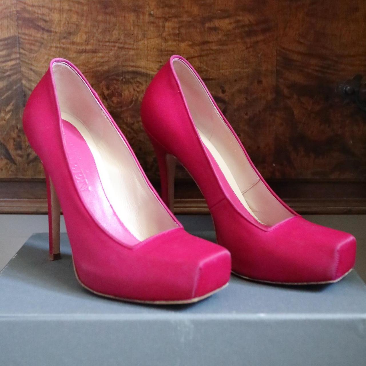 alexander mcqueen pink heels