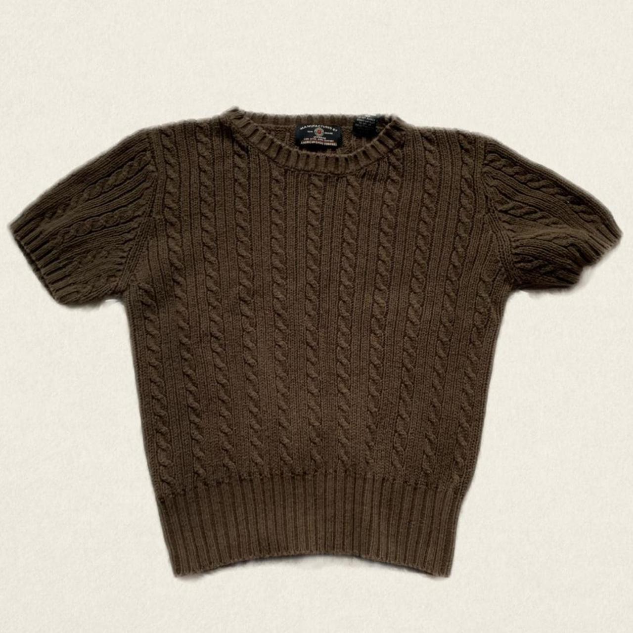 Brown Short Sleeve Sweater Tee Brand: patan Size: - Depop