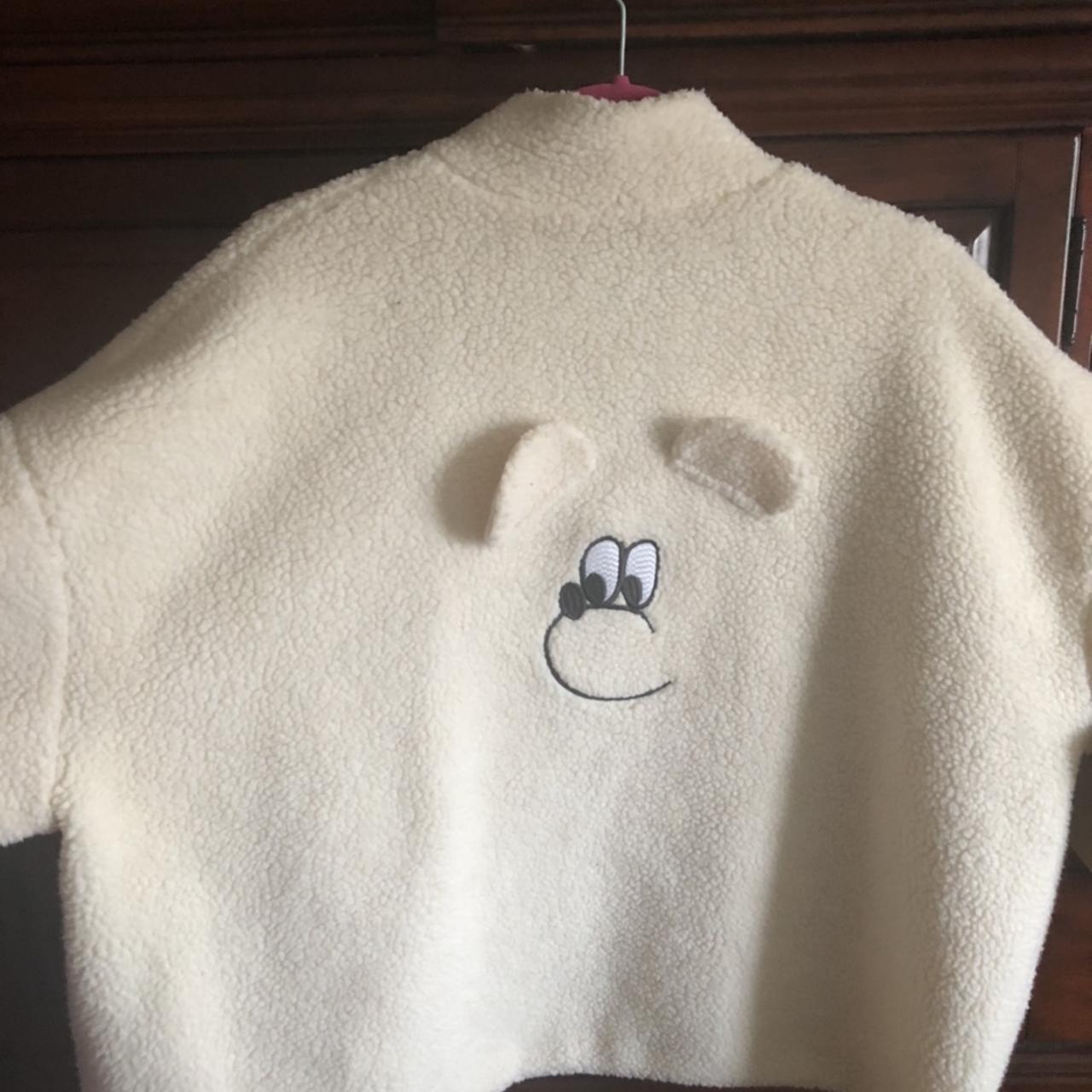 Lazy Oaf Teddy Cream Colored Fleece Size L fits. Depop