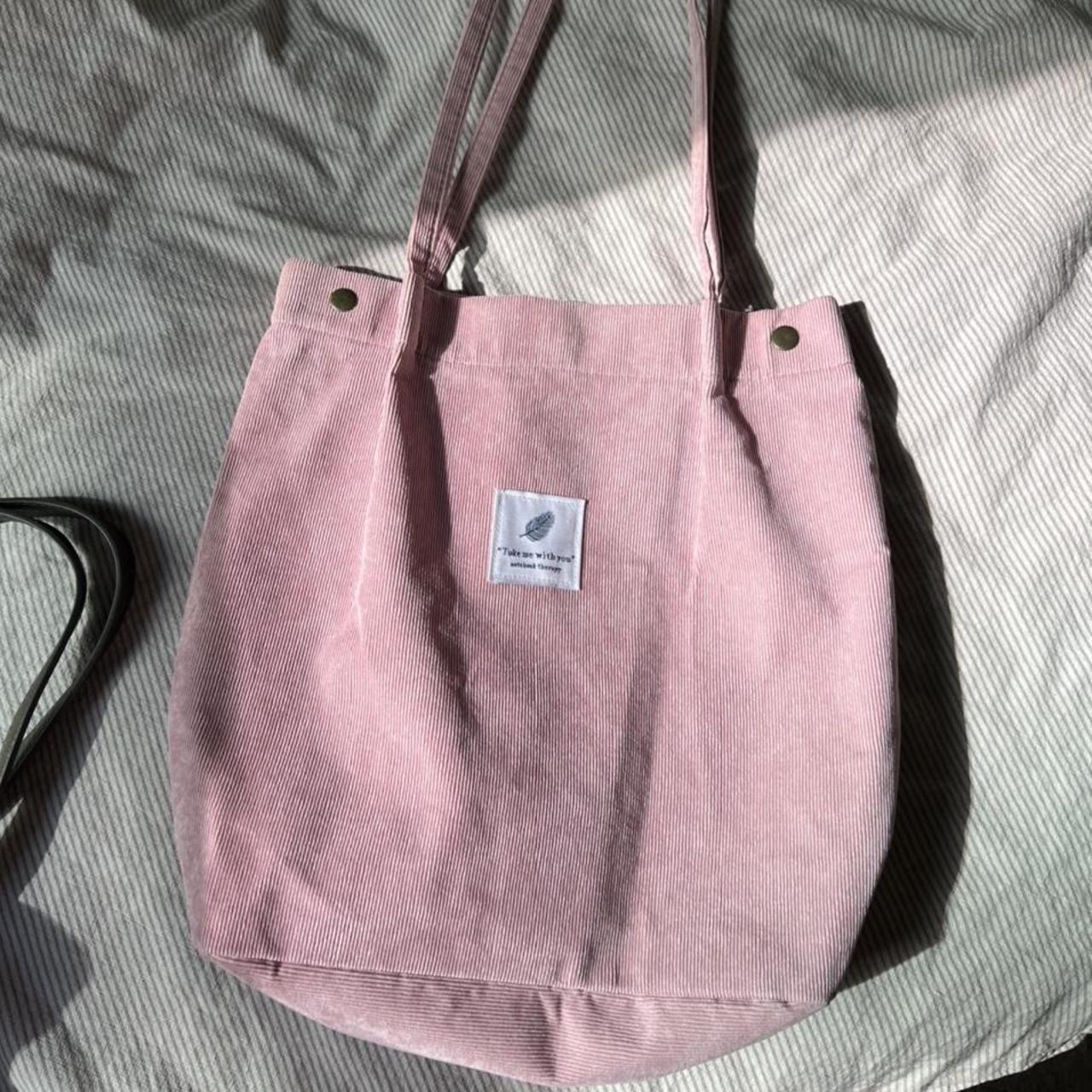 Light pink tote - great for school, can fit laptop.... - Depop