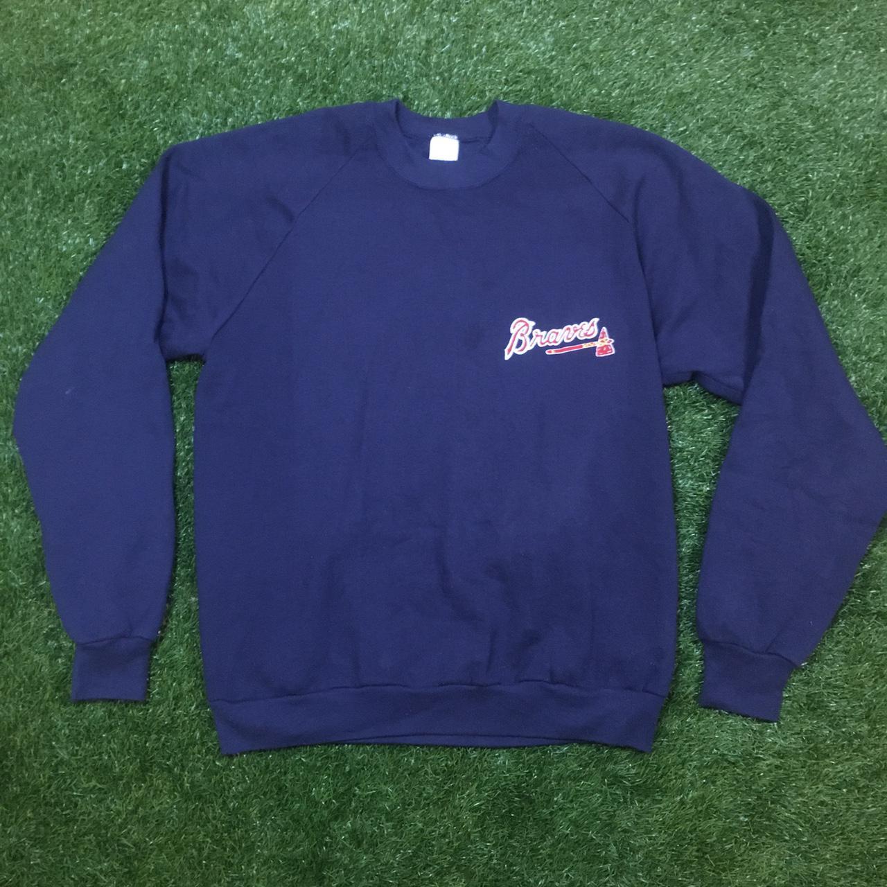 Vintage Atlanta Braves sweatshirt size L - Depop