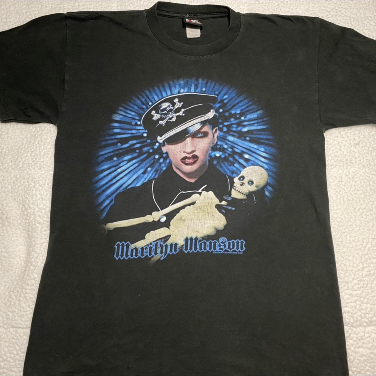 Marilyn Manson ビンテージ　Tシャツ　giant Vintage REPRINT Marilyn Manson 90s Believe Tour Black Giant tag XL