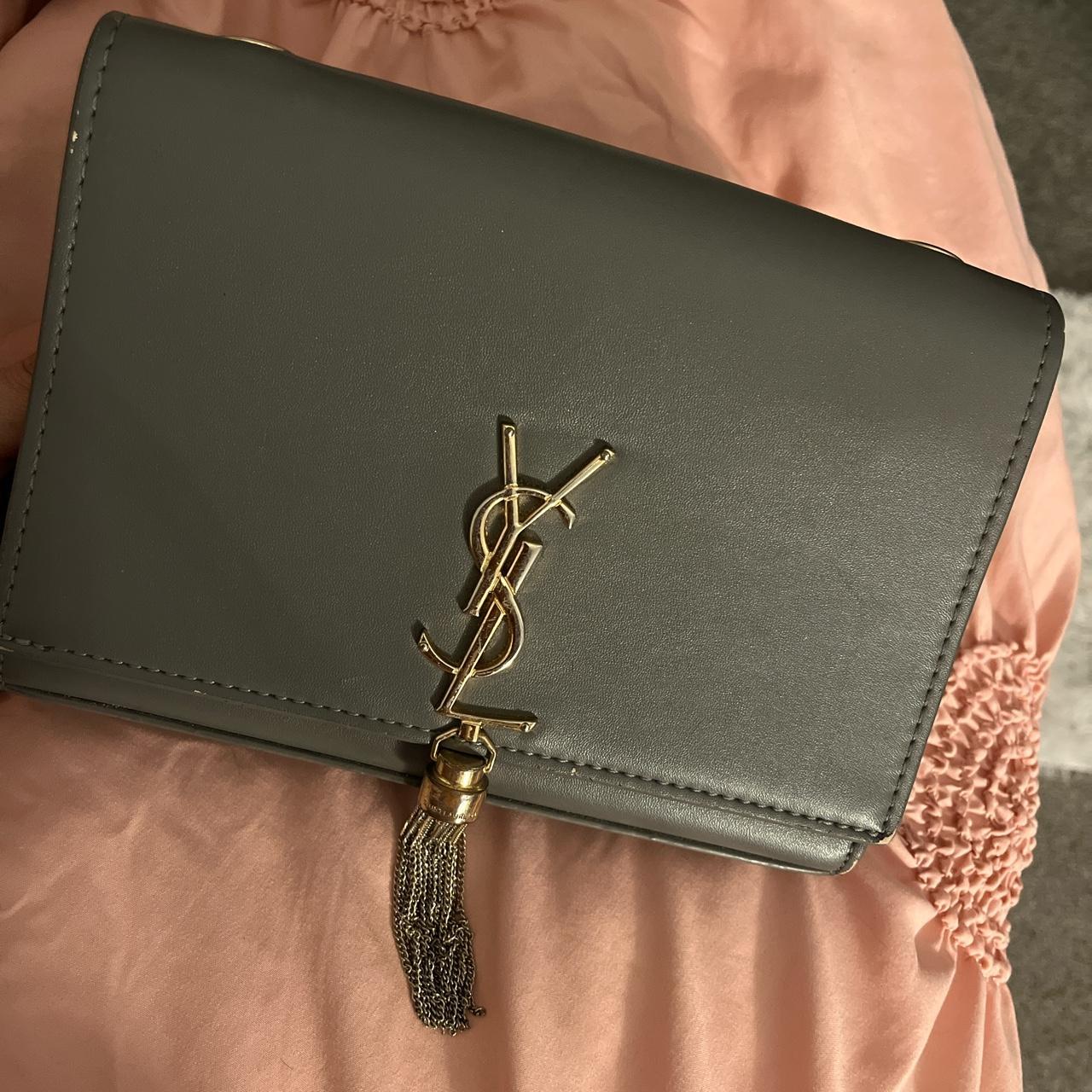 cute grey & gold YSL bag!! some wear & tear but a... Depop