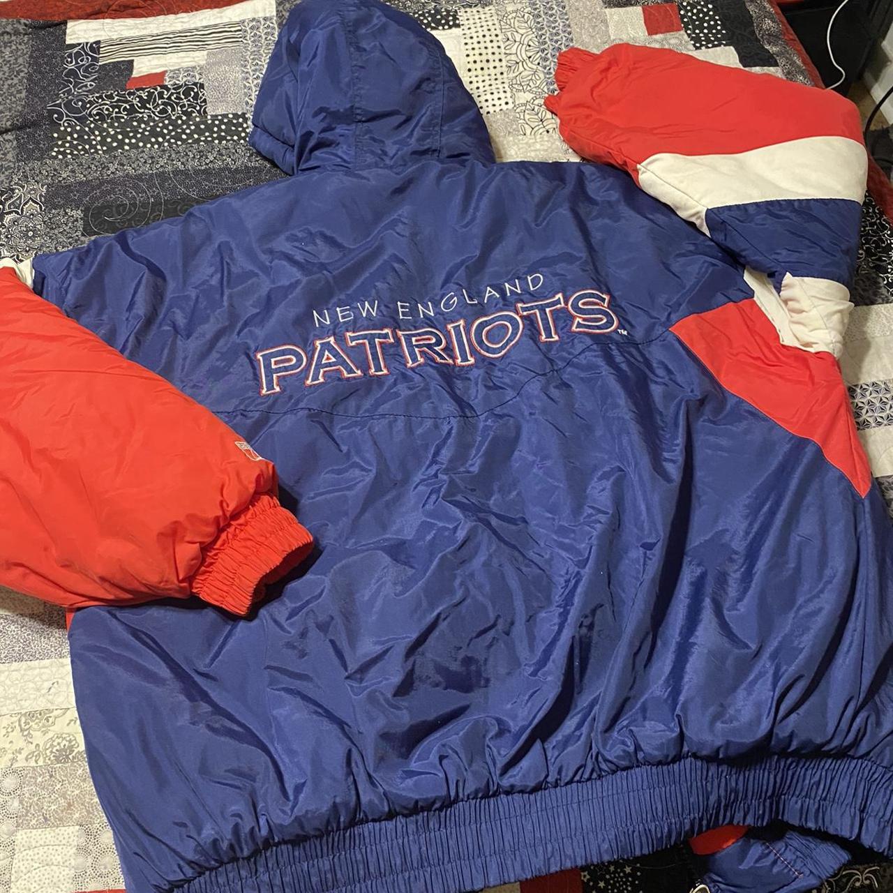 New England patriots apex winter jacket with hood In - Depop