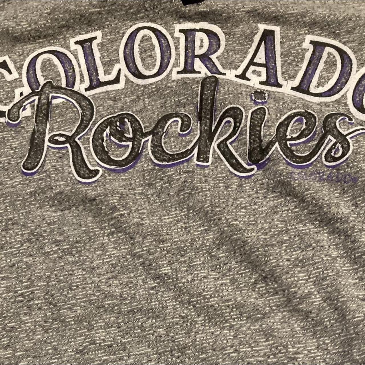 PINK Women's Colorado Rockies Baseball Black Top - Depop