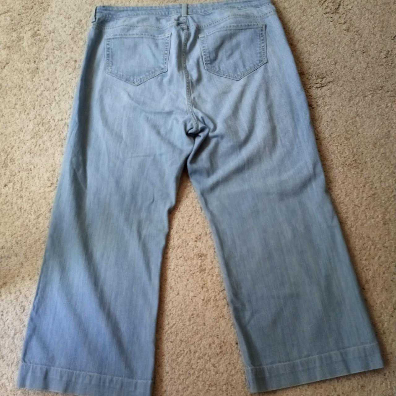 💙 VINTAGE MADE IN USA LIGHT BLUE NYDJ BELL BOTTOMS... - Depop