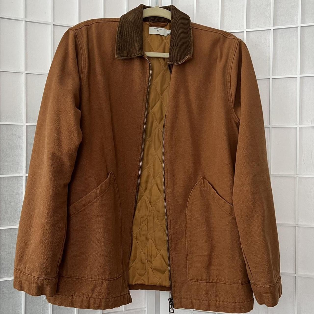 Topman Women's Tan and Brown Jacket | Depop