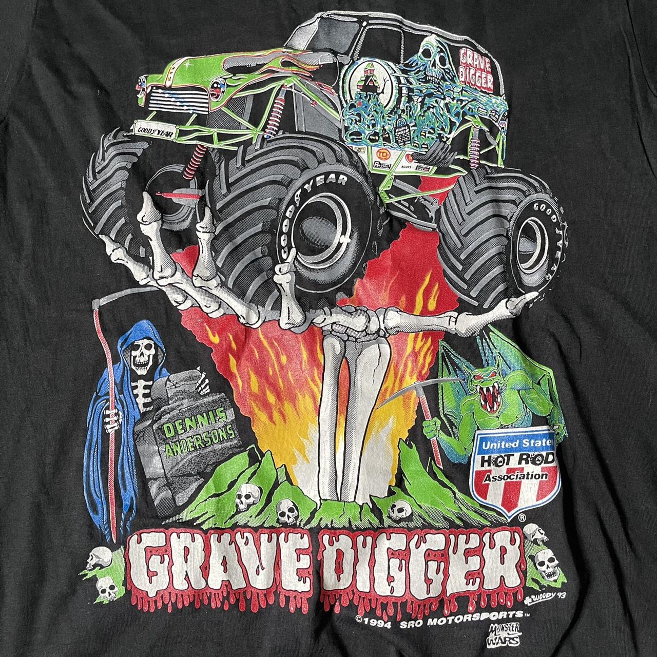Vtg 90’s Deadstock Gravedigger monster truck... - Depop