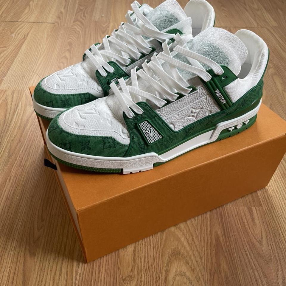 Louis Vuitton 'LV Trainer' US 12/LV 11 Green - Depop