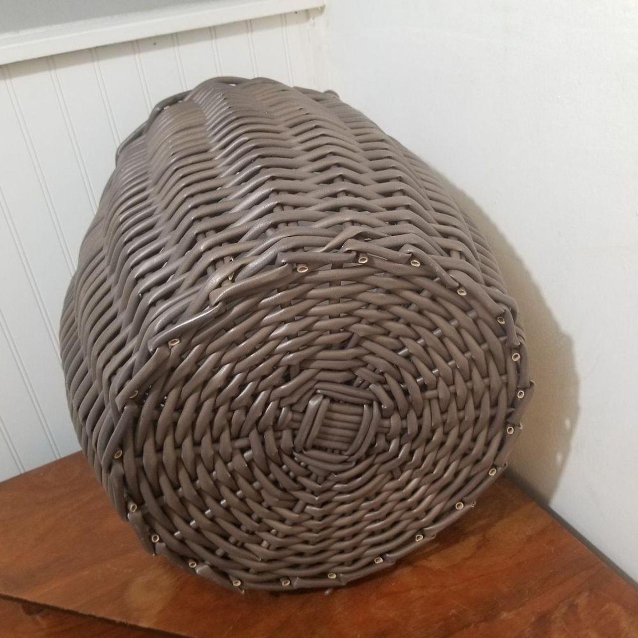 Organizing Solution Large Plastic Wicker Basket... Depop