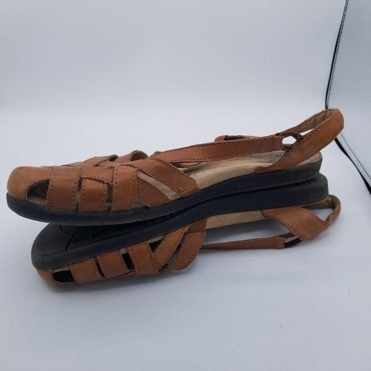 Origin Earth Sandals leather womens size 12 brown... - Depop