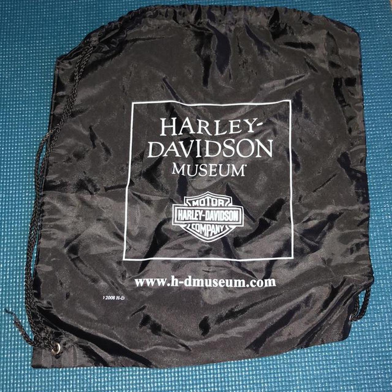 Harley-Davidson Museum Cinch Bag Black drawstring... - Depop